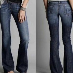 CITIZENS OF HUMANITY Denim Ingrid #002 Low Waist Flare Blue Jeans Size 28